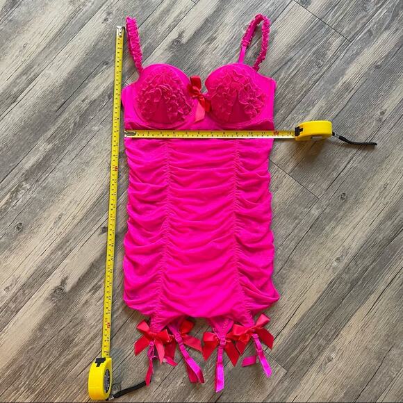 Victoria's Secret "Sexy Little Things" Hot Pink Corset Lingerie Bustier 34C - Picture 10 of 10
